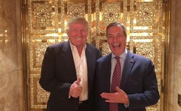Farage @Nigel_Farage and Trump @realDonaldTrump (Photo: https://twitter.com/nigel_farage)
