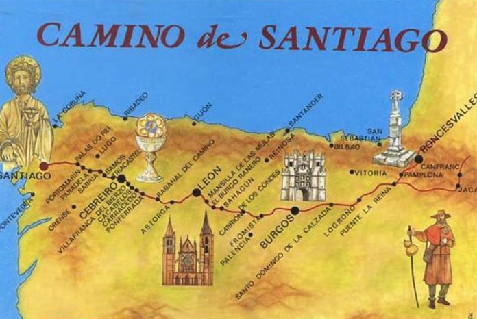 Camino_Karte_2 Compostela ist ein riesiger Schritt … für Steve und Dave