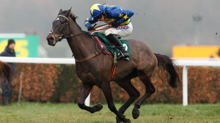 Dynamite Dollars confirmed his Cheltenham Festival credentials at Doncaster