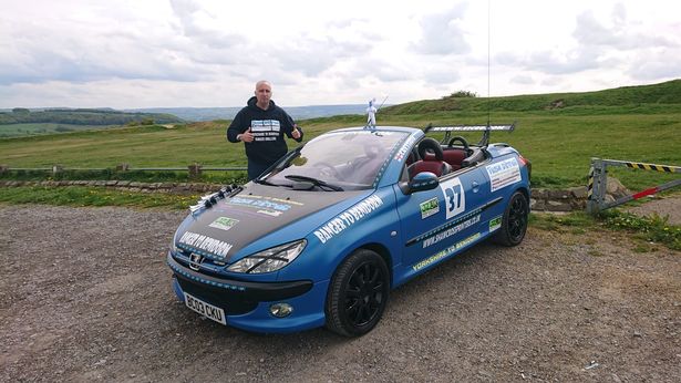 Ricky Zamir is driving to Benidorm in this £400 car to raise money for his friend's husband's cancer battle