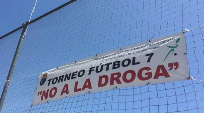 Los Montesinos - flying the flag - in the XIX 'Say No To Drugs' football tournament.