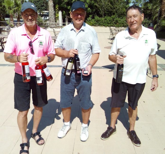 Monthly Medal Picture from L to R: Alistair Douglas, Barry Walthall, Bryan Watson, .