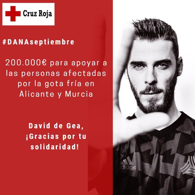 David de Gea donates 200,000 euro to Gota Fria Disaster Fund