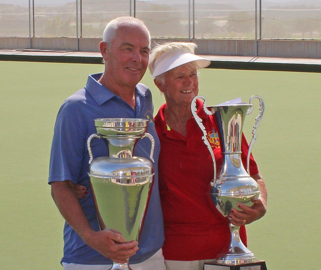 Singles champions Anita Brown and Ian Kenyon
