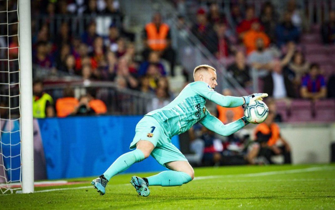 Their German keeper Ter StegenMarc-Andre ter Stegen let in another two goals against Mallorca
