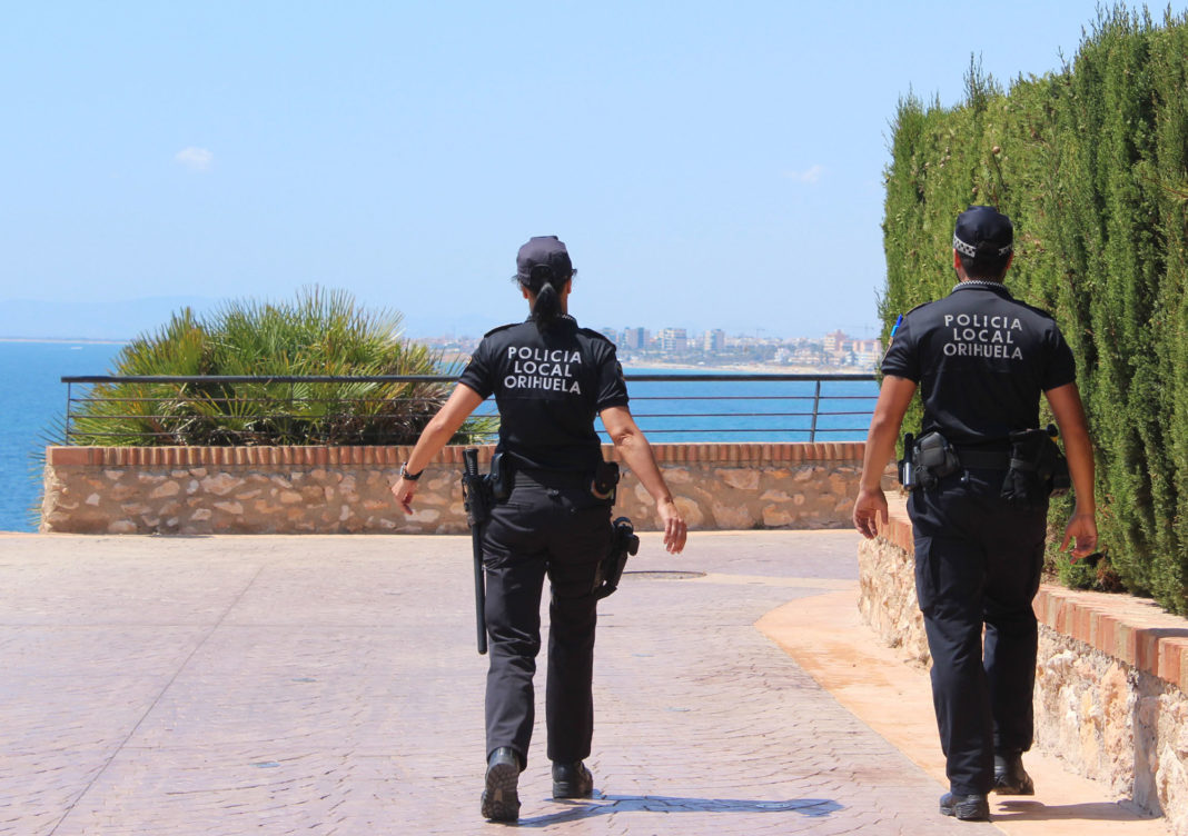 Local police patrol the coast