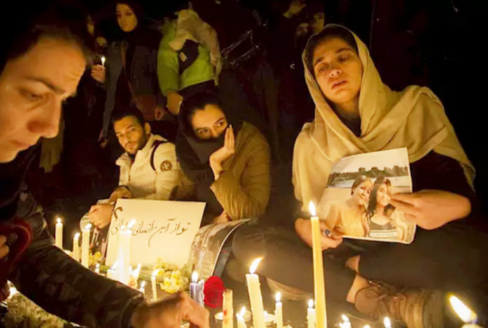 Vigil for the Ukrainian plane shot down in Iran British Ambassador to Iran was attending a vigil at time of arrest