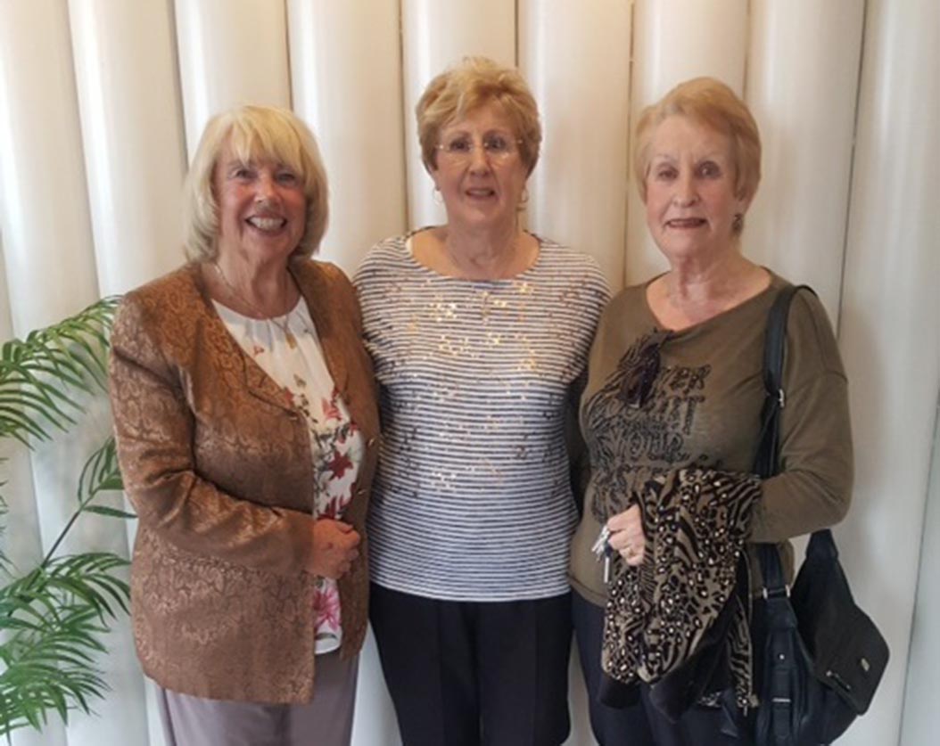Re-union of former members of Torrevieja tap dancing group Sofistikats, Ivy, Star and Sylvia. Photo: Andrew Atkinson (c).