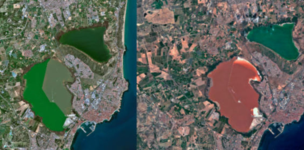 The change in colour has been recently highlighted by a series of satellite images published by scientist Nahúm Méndez.