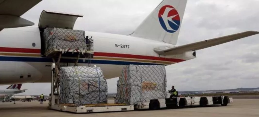 Medical supplies arrive in Spain from China