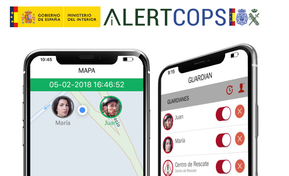 AlertCops is the citizen security alert service operated by the National Police and the Guardía Civil