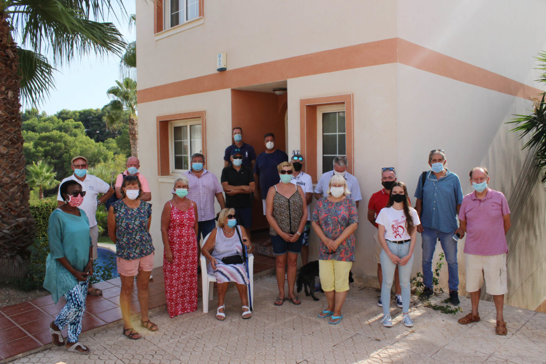 Some of the owners of the 31 properties built on the edge of Rambla de las Estacas