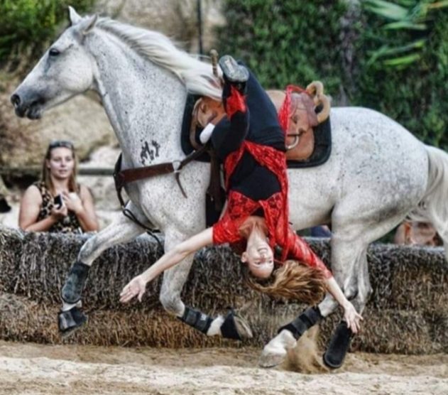 British equine performer-equestrian trick rider sensation Emma Tytherleigh