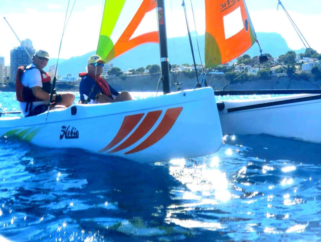 When the wind is right and the sails are filled, these catamarans literally fly and