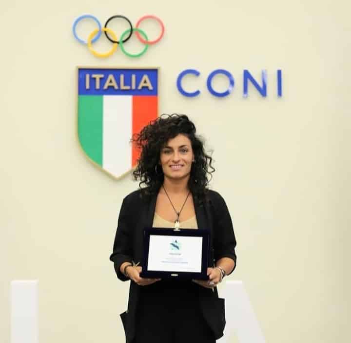 Marta Penalver receives Italia CONI-Salone d'Onore Award.