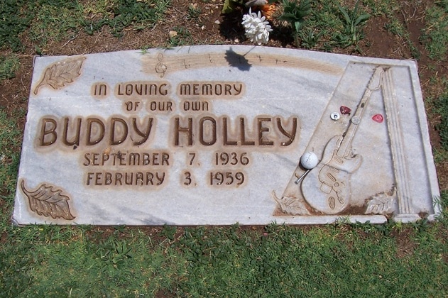 1959 - Buddy Holly was buried in Lubbock, Texas.