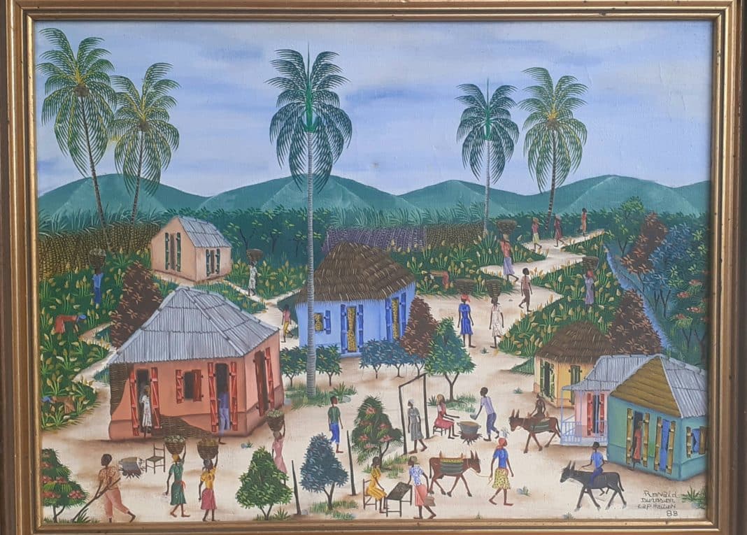 Cap Haitien painting by Ronald Durosier found in Benijofar charity shop.