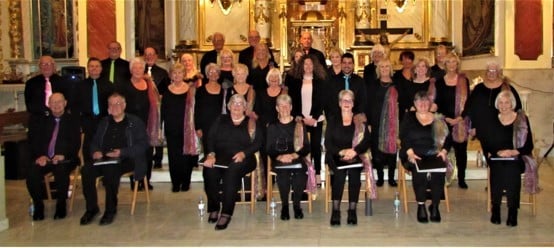 Crescendo International Choir at the Benijofar Church after its successful April concert