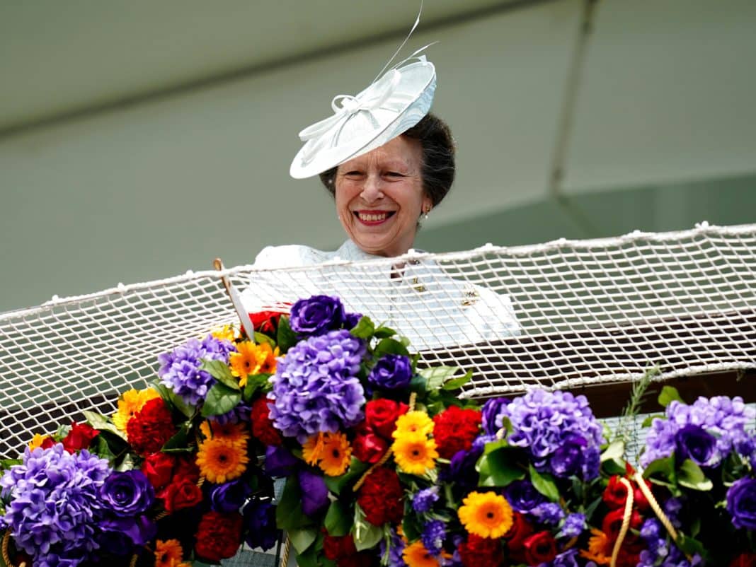 The Princess Royal attends the Derby as part of the #PlatinumJubilee celebrations.