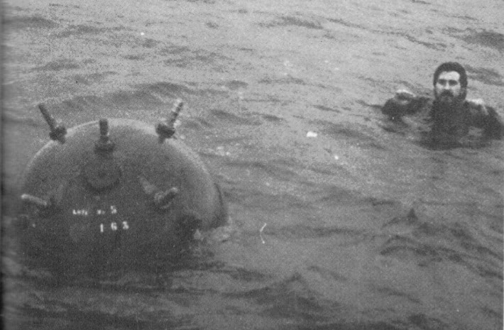 Royal Navy diver in the Falklands conflict.
