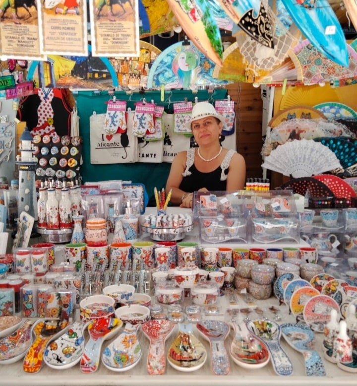 Alicante craft market stallholder Nur: Many people fighting for it to remain. Photos: Helen Atkinson