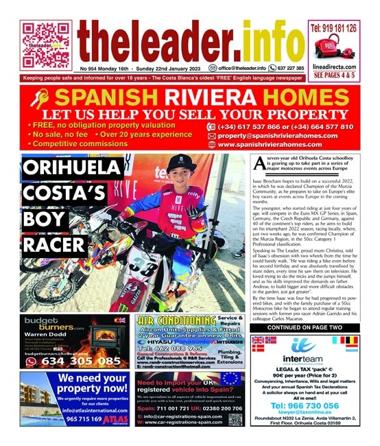 The Leader Newspaper in Spain 16 January 22