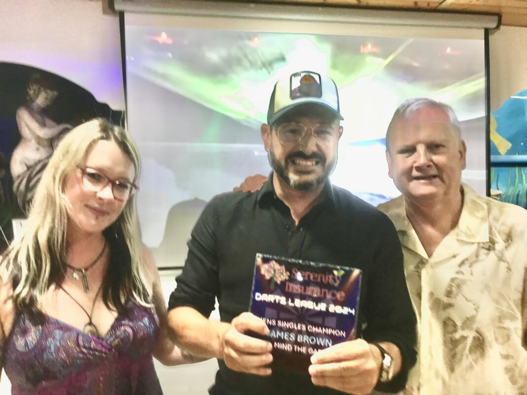 Winnaar van het heren enkelspel James Brown