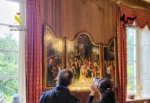 Guardia Civil inndriver stjålet kunst smuglet fra Spania til Italia verdt 3 millioner euro Videre etterforskning avdekket at over 90 gjenstander hadde blitt flyttet fra Marbella til Italia ved hjelp av et ikke-spesialisert transportselskap.