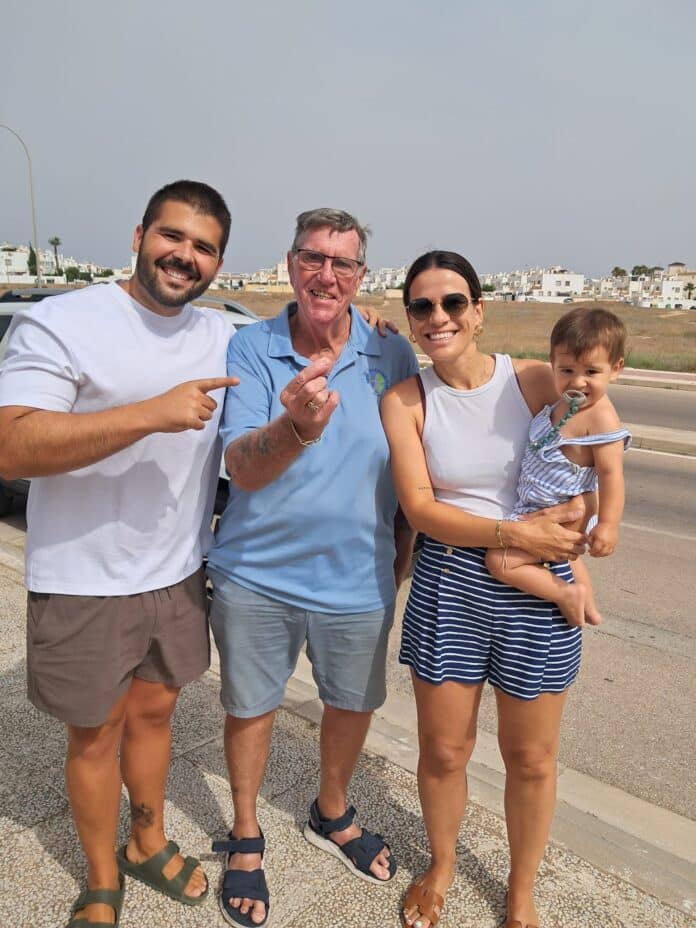 The missing ring was discovered caught in seaweed by the rocks — and was joyfully reunited with its owners