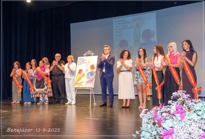 The spirit of tradition and celebration filled the Eloy García López Auditorium last Saturday as Benejúzar unveiled the official poster for the 2025 Fiestas and Pilgrimage of El Pilar.