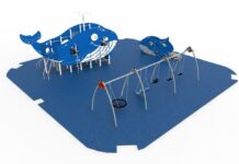 Pilar de la Horadada Invests Over €1.1 Million to Upgrade 41 Playground Areas Across the Municipality Mar Egeo/Alelhí Park: A large whale-shaped play structure for children aged 3–12 with climbing nets, slides, and six sensory and cognitive panels. A smaller “baby whale” structure for ages 3–6 will also be installed.