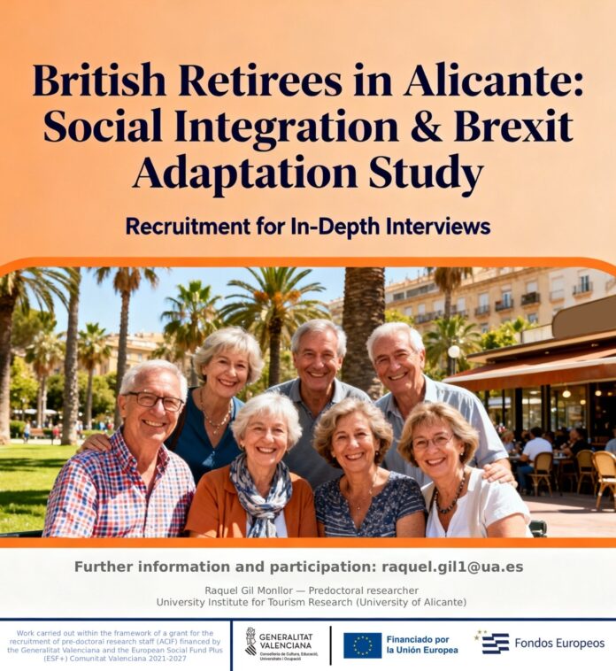 Raquel Gil Monllor, Forscherin an der Universität Alicante, führt eine Studie über die Erfahrungen britischer Rentner durch, die in Orihuela Costa leben.