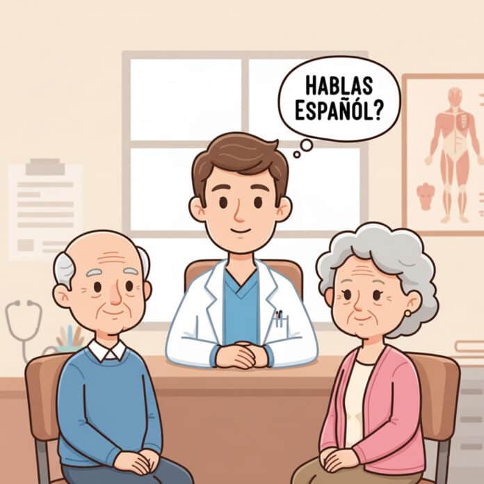 «Hablas Espanol?» spurte han ganske skarpt. Vi smilte begge, kanskje litt defensivt, og mumlet noe sånt som «Un poco», slik man pleier …