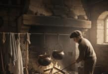 Finally ‘letting the fire go out …’ Everything centered from or around the fire; overseen by Bean an Tidgh.