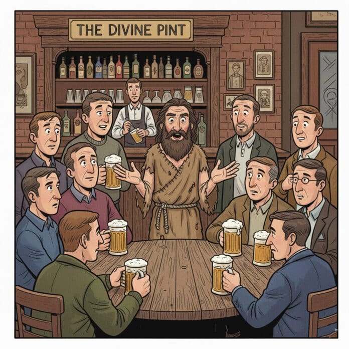 'Bautista' habló. 'Comaskey, eres un genio... no, no... ¡eres un santo!' Mirando a su alrededor, exclamó con alegría: '¡Todos somos santos!'