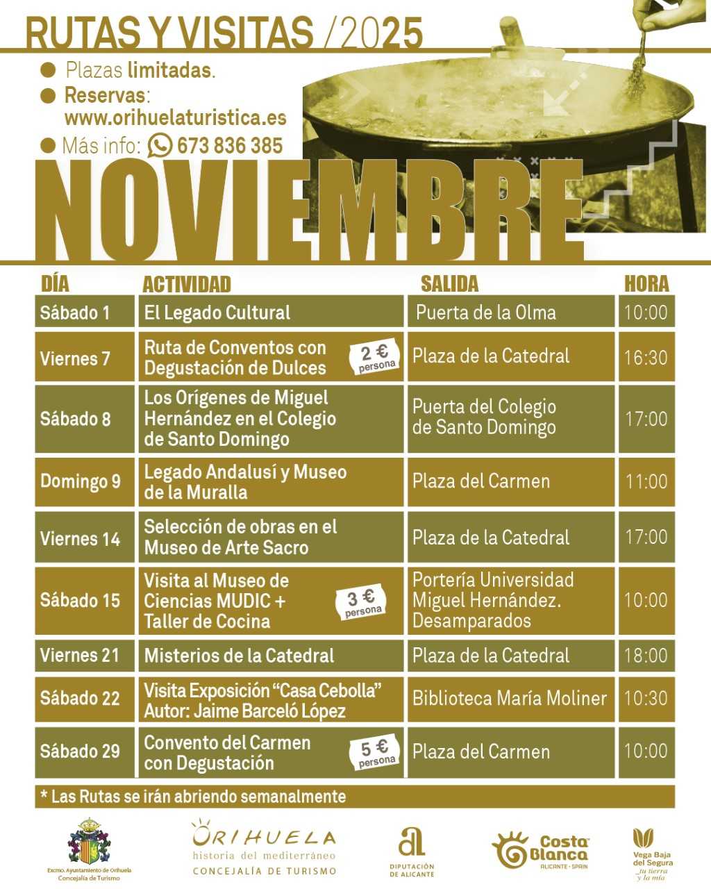 Convent Sweets, History, and Poetry: November Tours in Orihuela