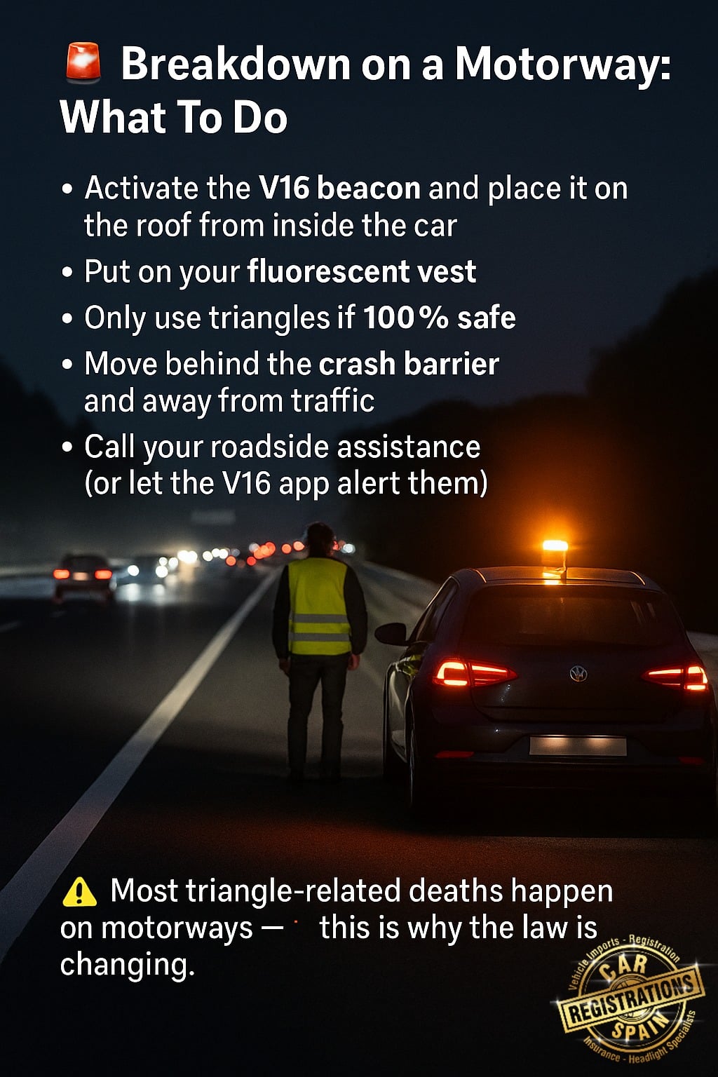 В Испании вводят аварийные маячки V-16