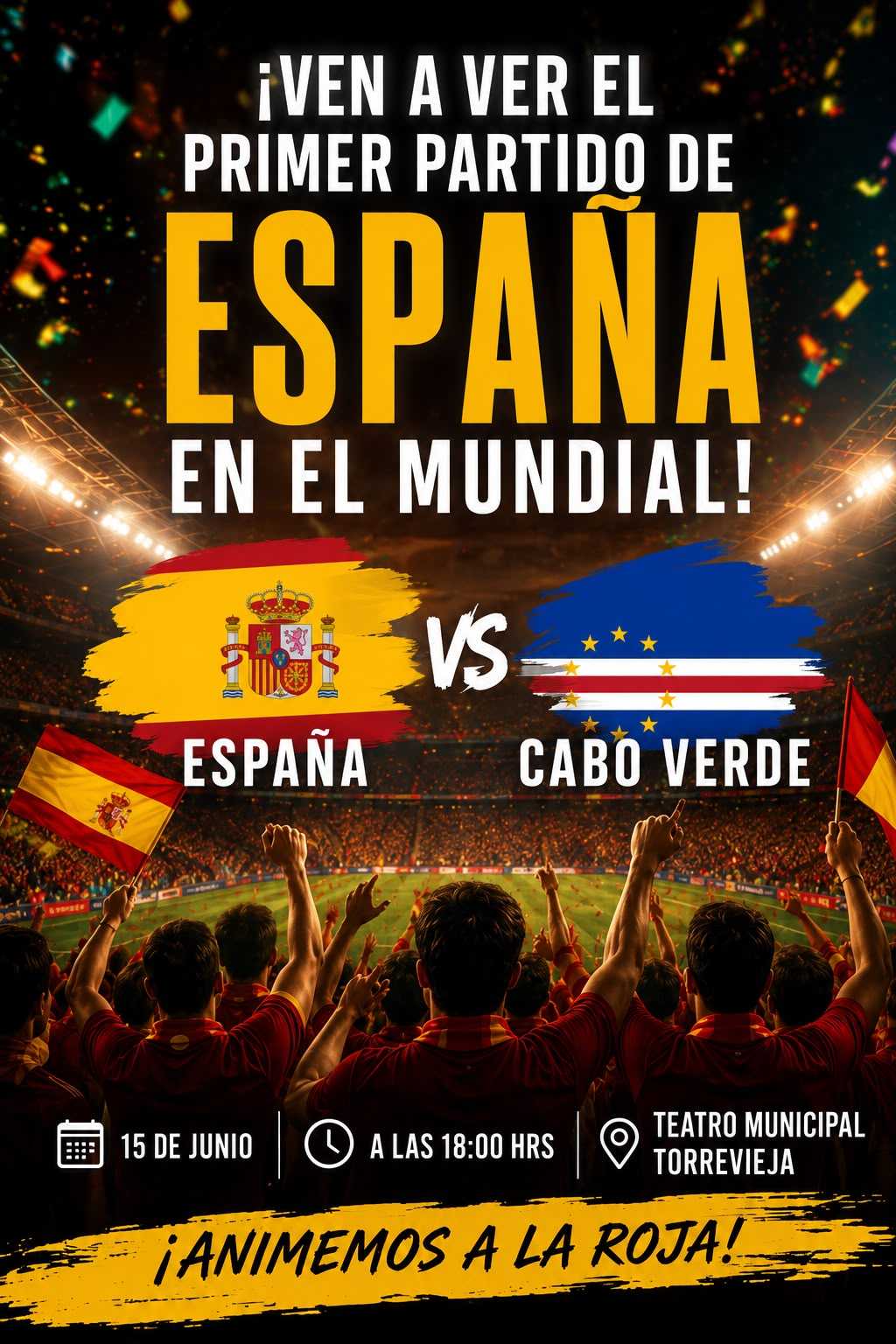 Torrevieja to screen Spain’s World Cup opener at Municipal Theatre