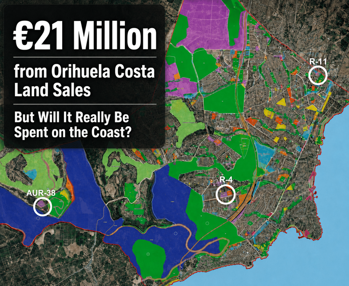 €21 Million from Orihuela Costa Land Sales —But Will it Really be Spent on the Coast?