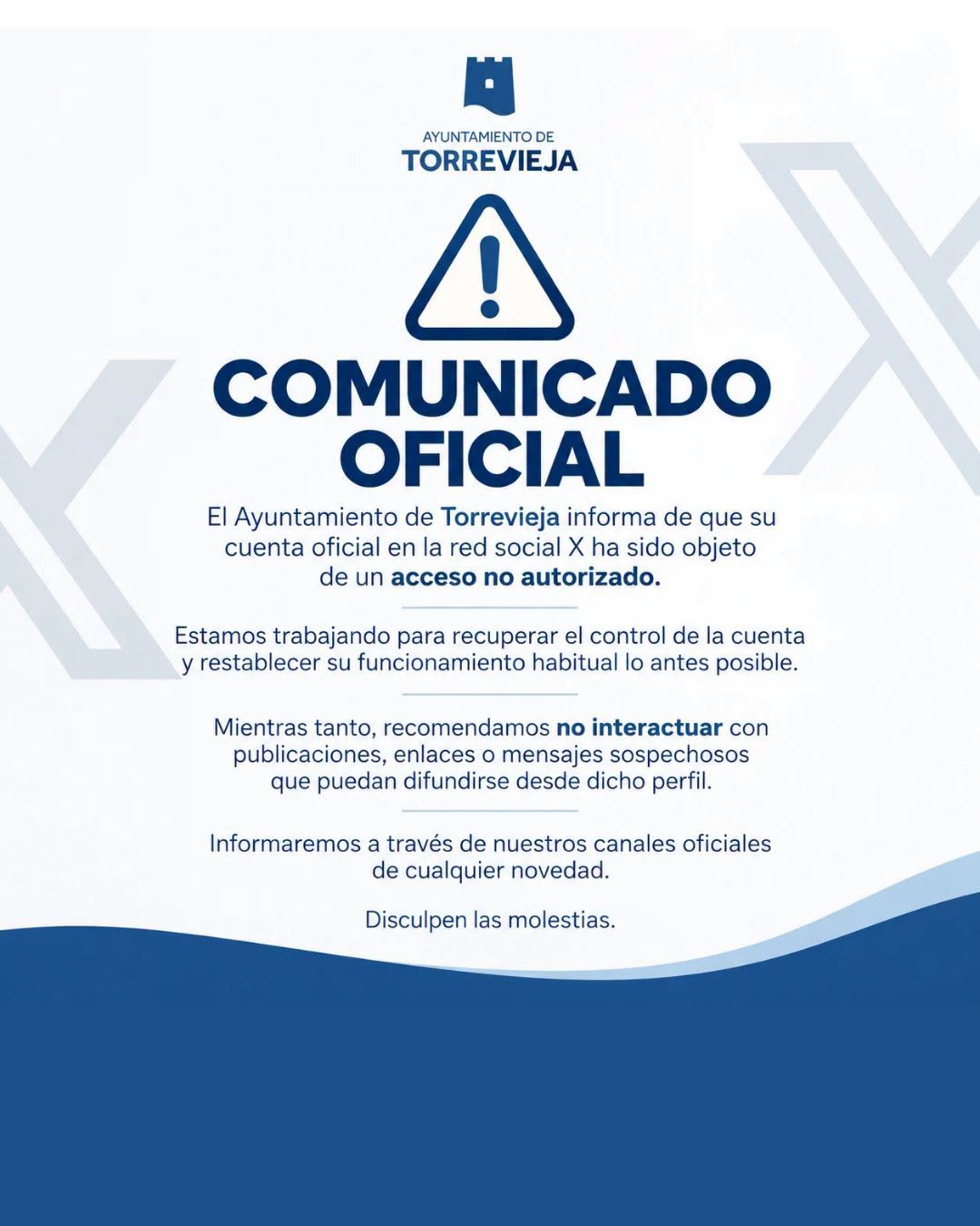 Cybersecurity Alert: Torrevieja Town Council Investigates Breach of Official X Account